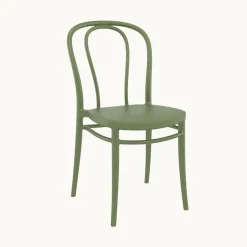 Victor Chaise de jardin bistrot empilable en polypropylène