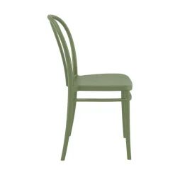 Victor Chaise de jardin bistrot empilable en polypropylène