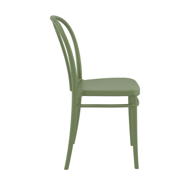 Victor Chaise de jardin bistrot empilable en polypropylène