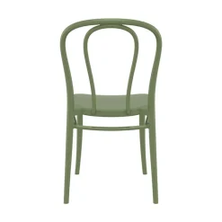 Victor Chaise de jardin bistrot empilable en polypropylène