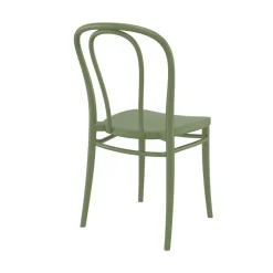 Victor Chaise de jardin bistrot empilable en polypropylène