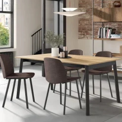 Victoria Table avec allonge et pieds en métal