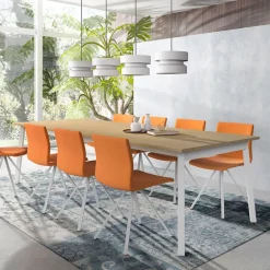 Victoria Table avec allonge et pieds en métal