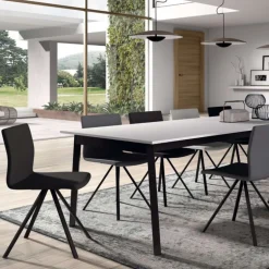 Victoria Table avec allonge et pieds en métal