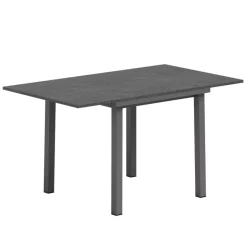 Vienna Table de cuisine carrée extensible pieds en métal