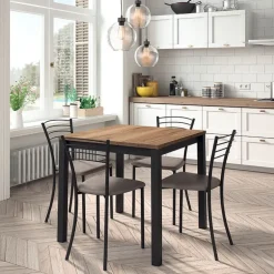 Vienna Table de cuisine carrée en stratifié