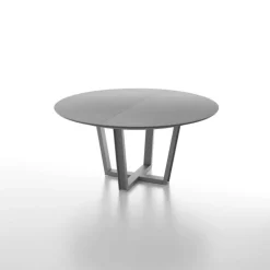 Viktor Table design extensible ronde en céramique piétement moderne
