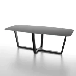 Viktor Table en céramique design forme tonneau avec pieds modernes