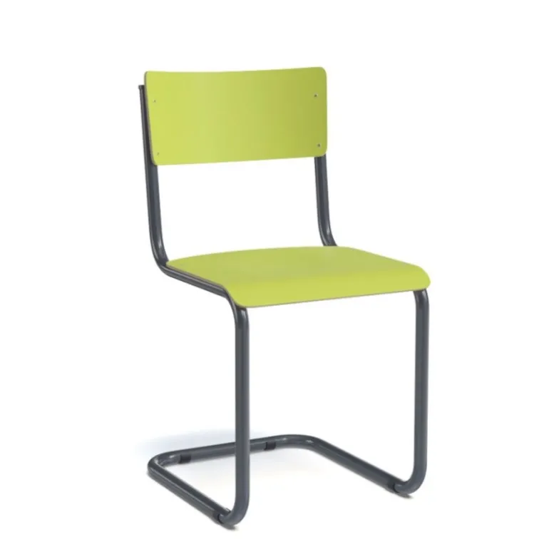 Vintage Chaise rétro style écolier avec pieds en luge