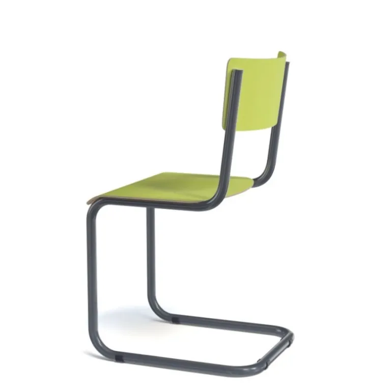 Vintage Chaise rétro style écolier avec pieds en luge