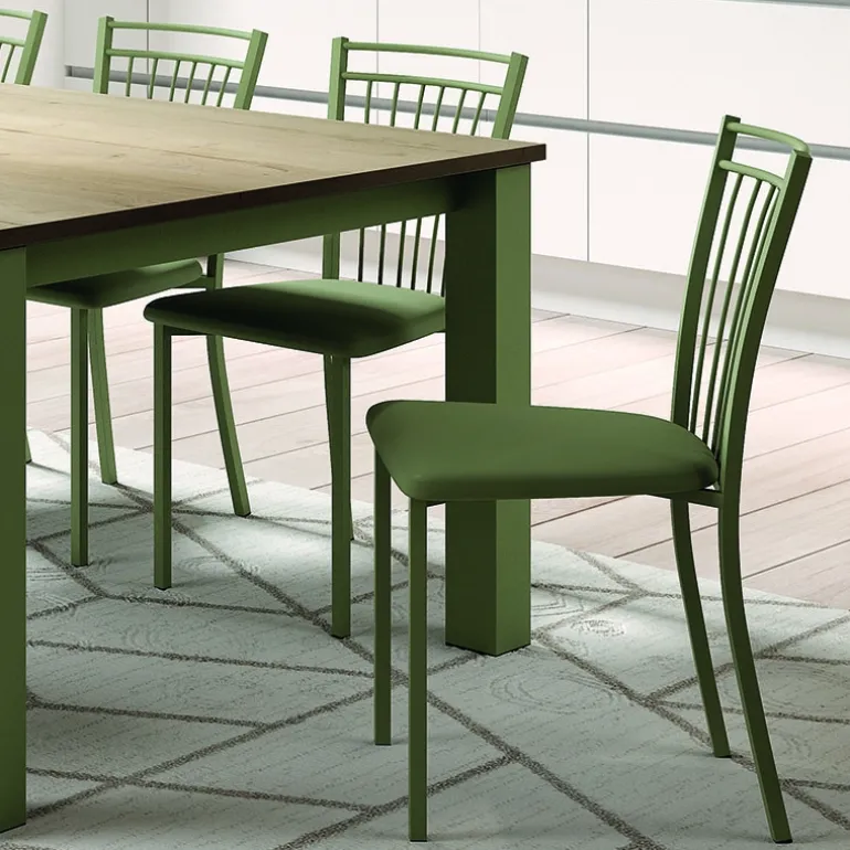 Viva Chaise de cuisine en métal et simili