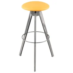 Vérone Carrier® Tabouret de bar pivotant sans dossier en synthétique et métal