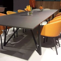 Wacko Table design industriel extensible avec pieds en métal