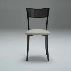 Wasabi Carrier® Chaise moderne en synthétique et métal dossier ajouré