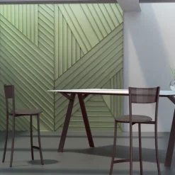 Wasabi Carrier® Tabouret haut en simili et structure en métal fabrication française