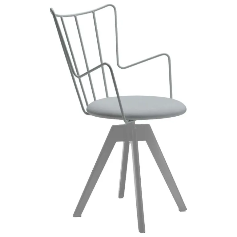 Well Carrier® Chaise pivotante design en synthétique et métal