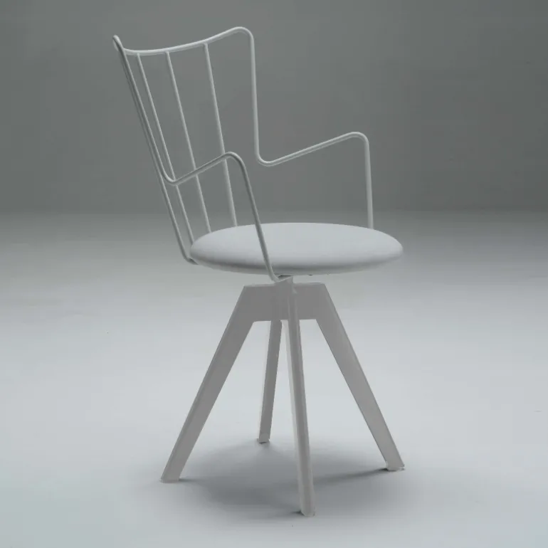 Well Carrier® Chaise pivotante design en synthétique et métal