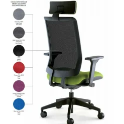 Wi Max Fauteuil de bureau avec dossier en résille à roulettes