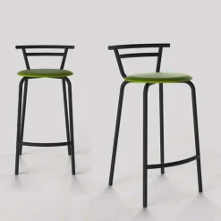 Xélus Carrier® Tabouret snack fabriqué en France assise ronde rembourrée et structure métal