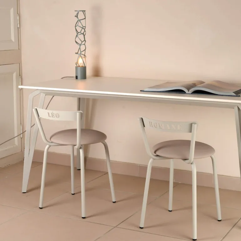 Xoxo Carrier® Chaise pour enfant française en métal avec assise rembourrée