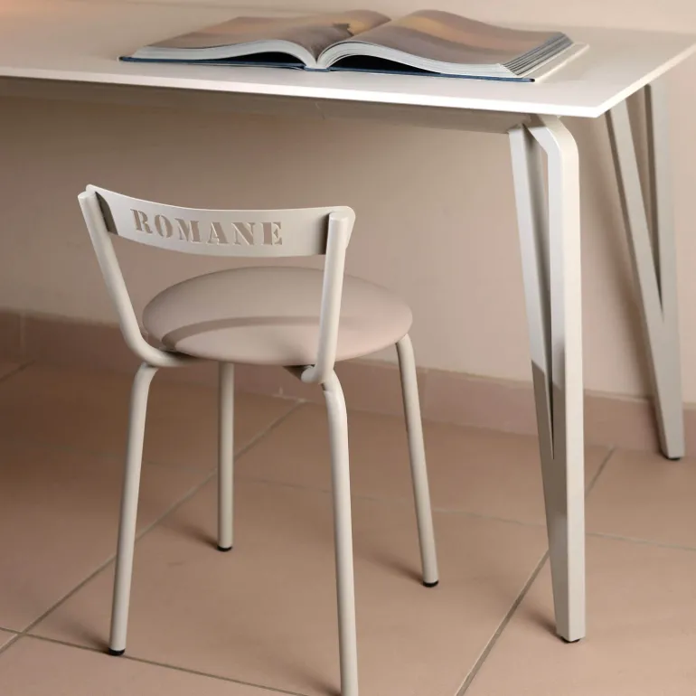 Xoxo Carrier® Chaise pour enfant française en métal avec assise rembourrée