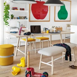 Yo Connubia® Table rectangulaire scandinave en bois massif