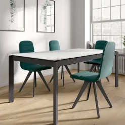 Zenit Table en céramiqueextensible avec pieds en métal