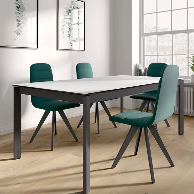 Zenit Table en céramiqueextensible avec pieds en métal