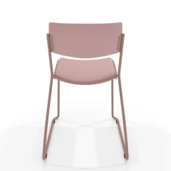 Zoom Chaise moderne en simili avec pieds traîneau