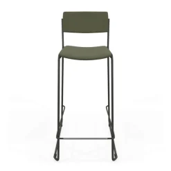 Zoom Tabouret de bar moderne en simili avec pieds traîneau