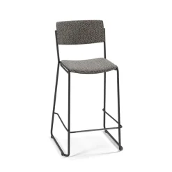 Zoom Tabouret snack moderne en tissu pieds traîneau