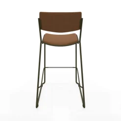 Zoom Tabouret snack moderne en simili avec pieds en traîneau